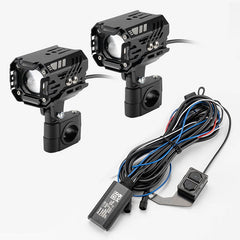 Cimosx L150 Motorcycle LED Headlight – 7000LM 80W, Dual Color White & Yellow, 12V-24V, IP68 Waterproof, CSP*2 Chip, Aluminum Housing, Universal Driving Light for Motorbikes & Off-Road Vehicles