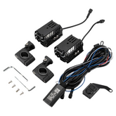 Cimosx L150 Motorcycle LED Headlight – 7000LM 80W, Dual Color White & Yellow, 12V-24V, IP68 Waterproof, CSP*2 Chip, Aluminum Housing, Universal Driving Light for Motorbikes & Off-Road Vehicles