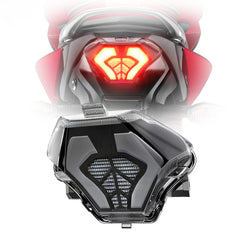 Cimosx M9 motorcycle LED taillight for Yamaha YZF R25 R3 MT25 MT03 MT07 (FZ07) 2014-2019 | Integrated steering brake driving lights | PC+ABS housing | Fast heat dissipation | IP65 waterproof | Non-destructive installation