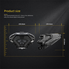 Cimosx M9 motorcycle LED taillight for Yamaha YZF R25 R3 MT25 MT03 MT07 (FZ07) 2014-2019 | Integrated steering brake driving lights | PC+ABS housing | Fast heat dissipation | IP65 waterproof | Non-destructive installation