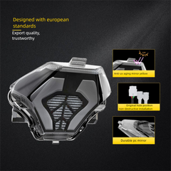 Cimosx M9 motorcycle LED taillight for Yamaha YZF R25 R3 MT25 MT03 MT07 (FZ07) 2014-2019 | Integrated steering brake driving lights | PC+ABS housing | Fast heat dissipation | IP65 waterproof | Non-destructive installation