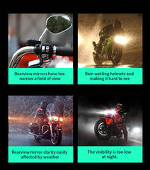 Cimosx CMX Motorcycle Blind Spot Radar Detection System – 130° Wide-Angle, 30m Range, Real-Time Three-Way Alerts, Dual-Side Warning Lights, Waterproof, Easy Universal Installation for Sport, Cruiser, Off-Road & More