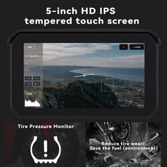 Cimosx NEX Pro 5-inch CarPlay Android Auto motorcycle recorder | GPS navigation riding screen | front and rear 1080P video | wireless tire pressure monitoring | WiFi Bluetooth connection | multi-functional riding companion