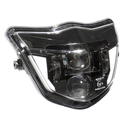 Cimosx L3 LED Motorcycle Headlight for Yamaha WRF250/400/426/450 2013–2023, High-Low Beam 6000K 12V DC, Enduro Dirt Bike Front Light, PC Lens, Black Aluminum Housing