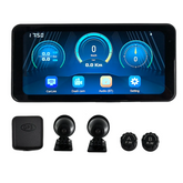 Cimosx FX motorcycle navigation recorder 6.25-inch large screen dual 2K driving camera | Support CarPlay/Android Auto | Front and rear dual recording | Bluetooth headset interconnection | Anti-shake night vision HD riding record | 24h parking monitoring