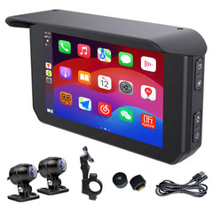 Cimosx NEX Pro 5-inch CarPlay Android Auto motorcycle recorder | GPS navigation riding screen | front and rear 1080P video | wireless tire pressure monitoring | WiFi Bluetooth connection | multi-functional riding companion
