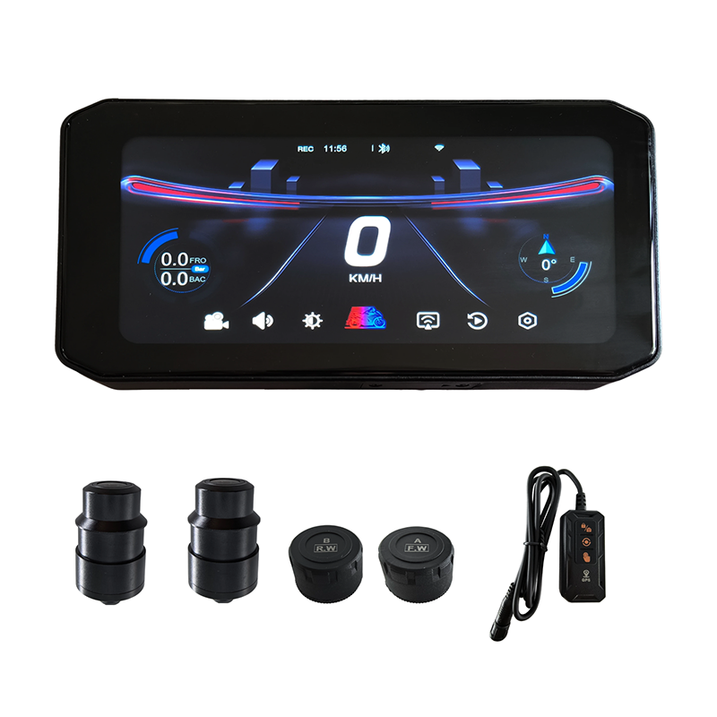 CIMOSX VSM Motorcycle Dash Cam 2K Front and Rear Dual Recording｜Support CarPlay/Android Auto｜BSD Blind Spot Monitoring｜Tire Pressure Monitoring｜6.25" HD IPS Waterproof Touch Screen｜GPS Track Recording｜Wireless WiFi Preview