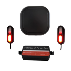 Cimosx CMX Motorcycle Blind Spot Radar Detection System – 130° Wide-Angle, 30m Range, Real-Time Three-Way Alerts, Dual-Side Warning Lights, Waterproof, Easy Universal Installation for Sport, Cruiser, Off-Road & More