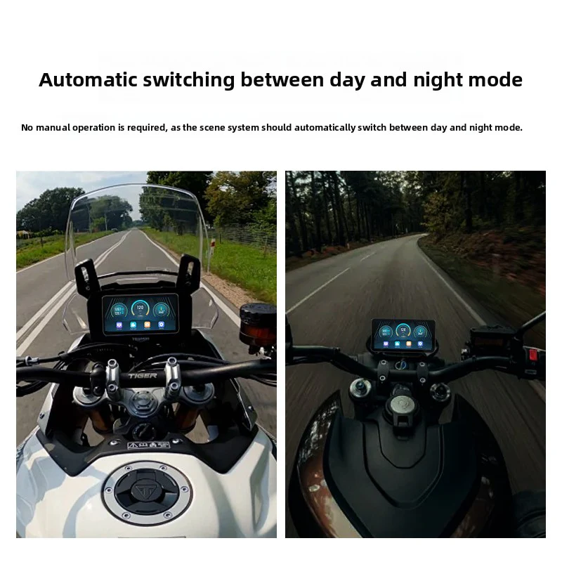 Cimosx FX motorcycle navigation recorder 6.25-inch large screen dual 2K driving camera | Support CarPlay/Android Auto | Front and rear dual recording | Bluetooth headset interconnection | Anti-shake night vision HD riding record | 24h parking monitoring