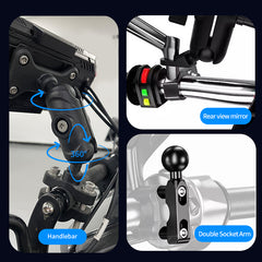 CIMOSX RDX three-lens motorcycle dashcam 360° adjustable HD video, Sony lens, GPS navigation, tire pressure monitoring, screen projection navigation, waterproof design, WiFi remote connection, support up to 256GB storage